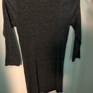 Grey thin sweater dress